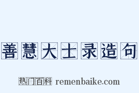 善慧大士录造句是什么意思的图片